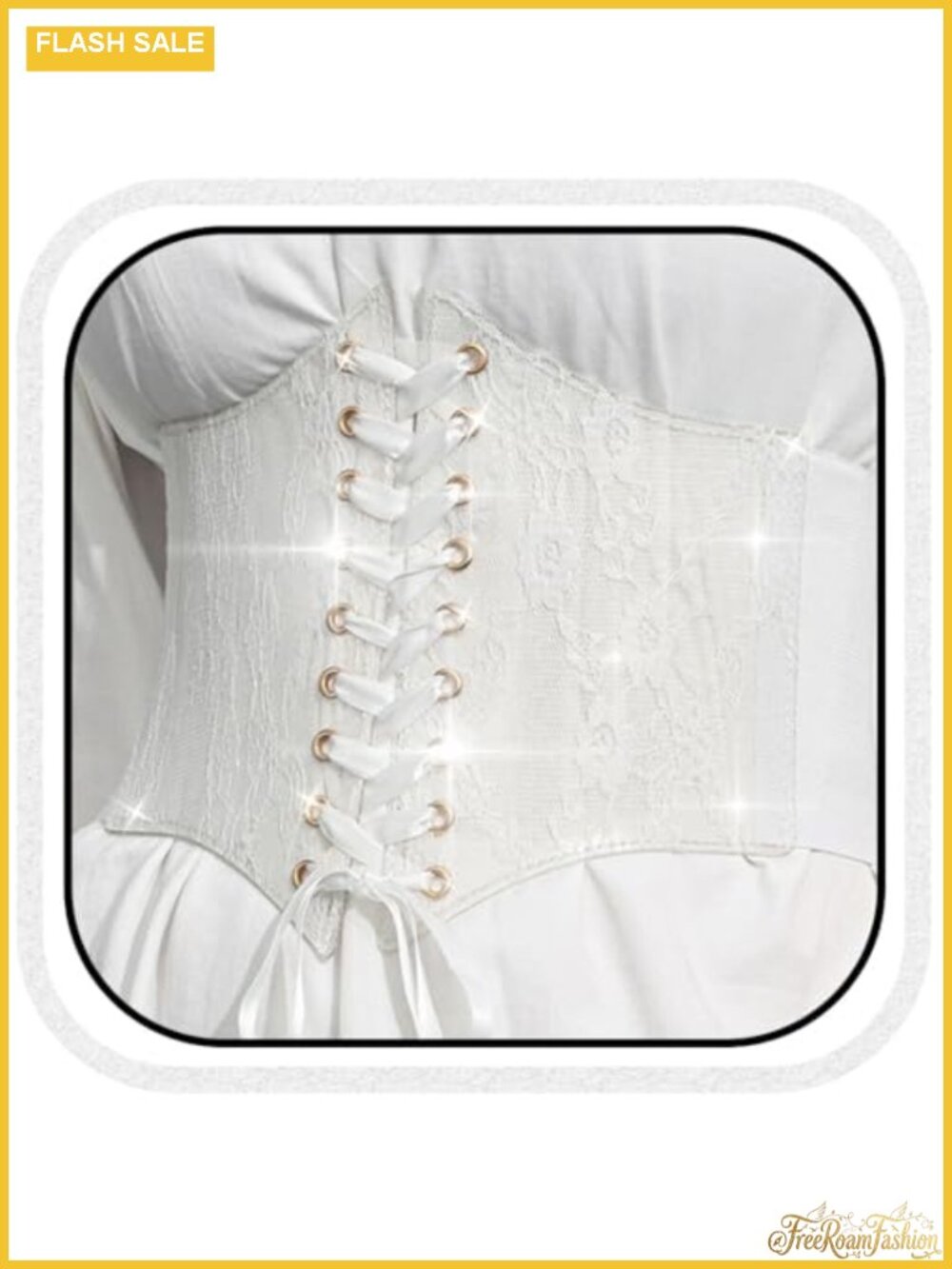 Women's Faux Leather Corset Belt Wide Waist Cincher Lace Up